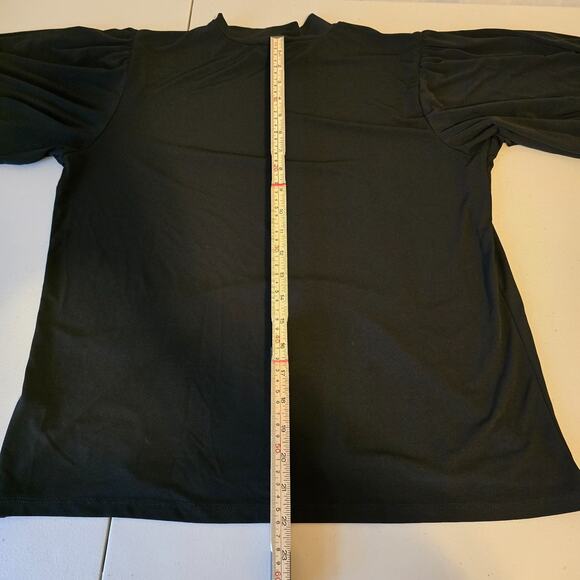 Eloquii Mock Neck Sweater Women's 14/16 Black Third Quarter Sleeve - Picture 9 of 15